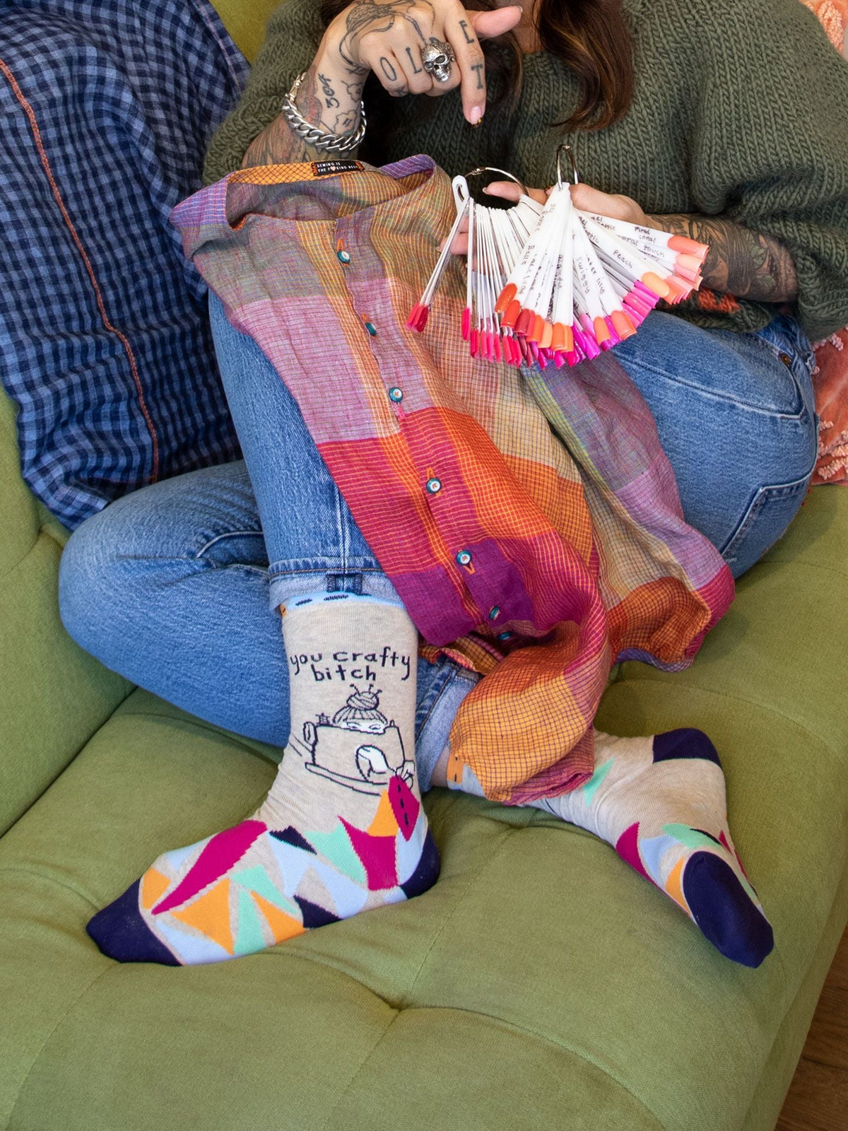 You Crafty Bitch Women's Socks by Blue Q – image 9