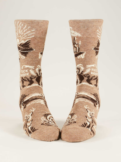 Fuck Work Men's Socks - NEW! by Blue Q – image 4