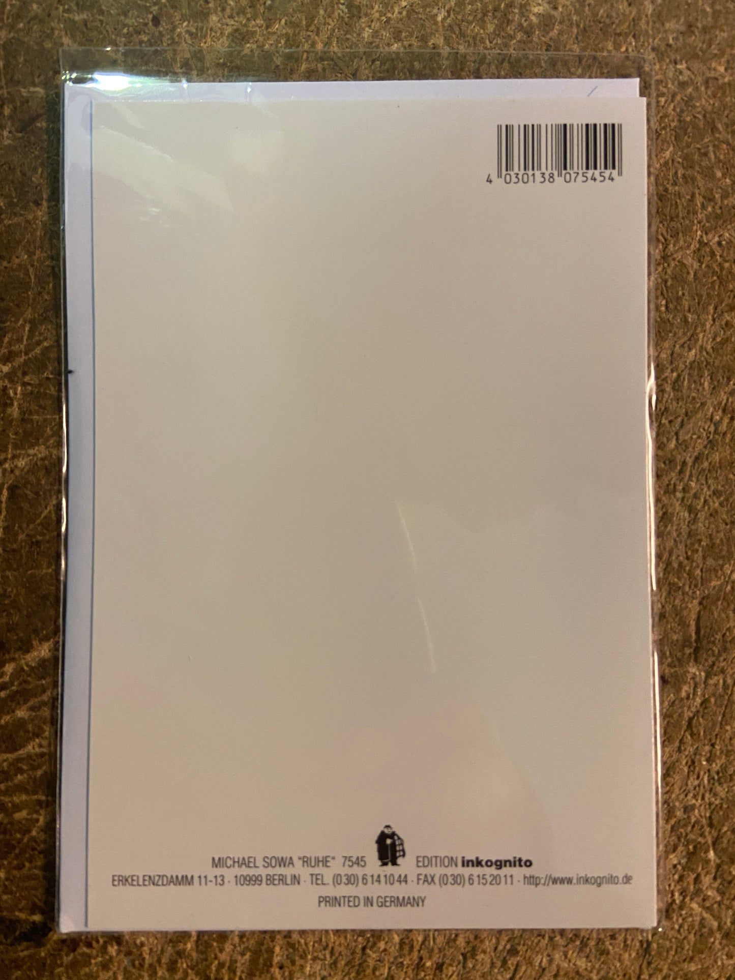 Inkognito Greeting Card 7545