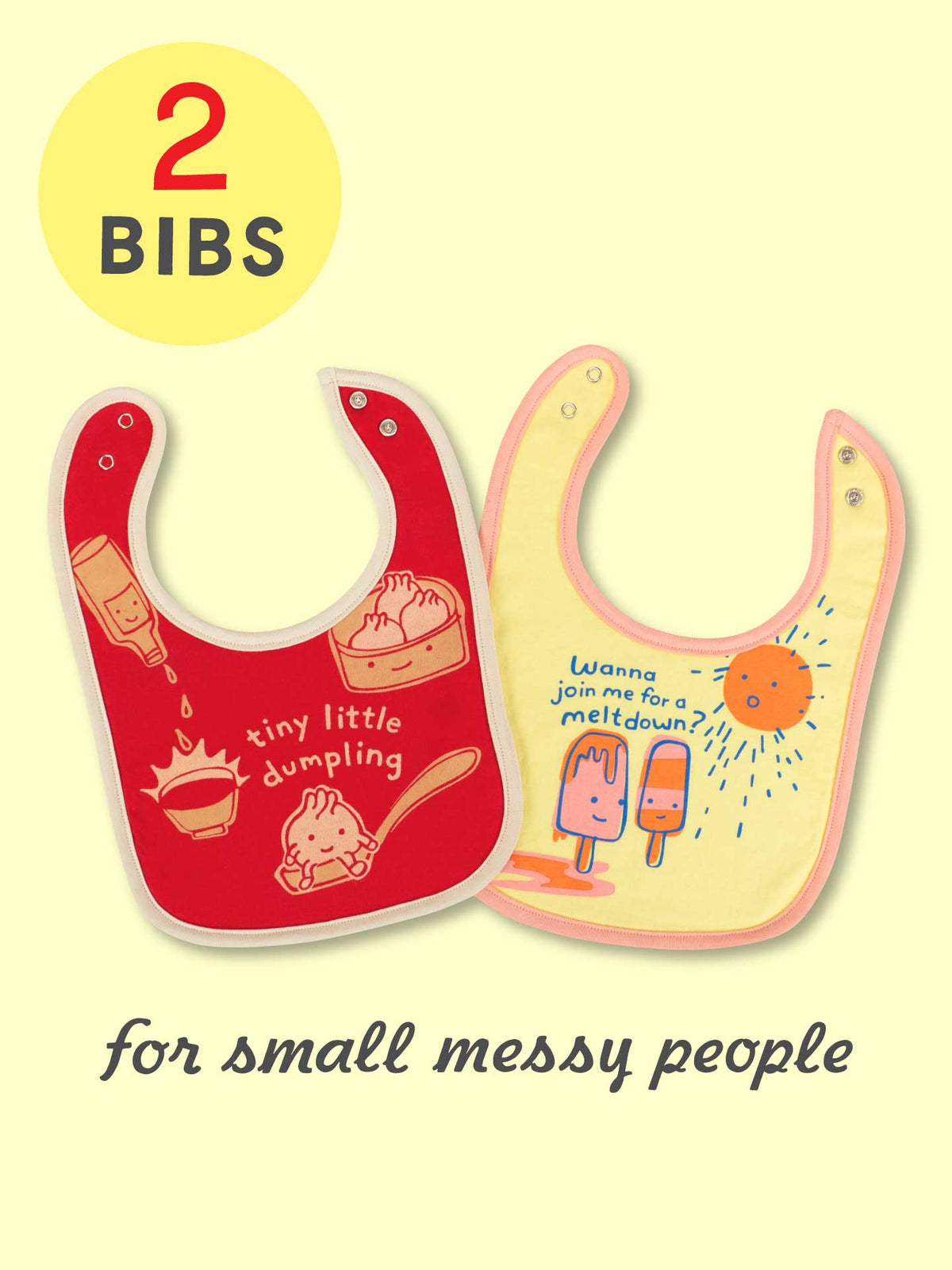 Dumpling/ Meltdown Baby Bibs by Blue Q – image 3