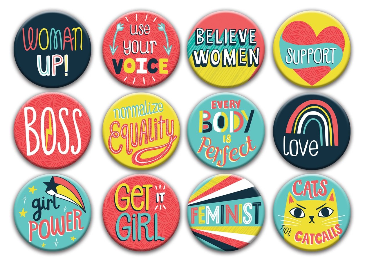 BB4374 Girl Power Box of Badges