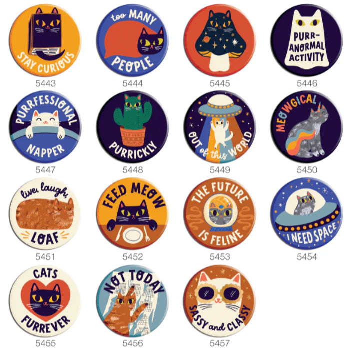 BB5410 Feline Flair 1.25" Button Box