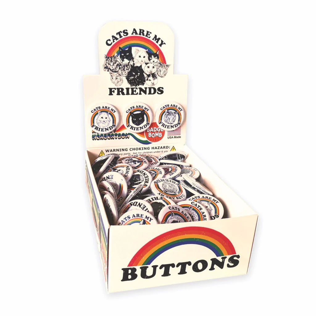 BB5534 Cats Are My Friends 1.25" Button Box