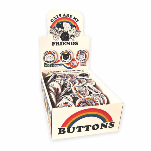 BB5534 Cats Are My Friends 1.25" Button Box