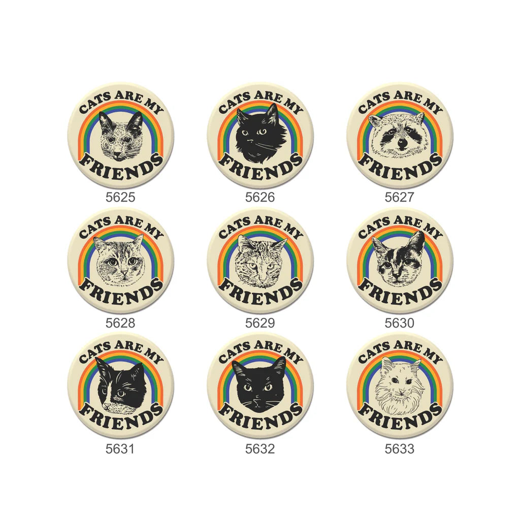 BB5534 Cats Are My Friends 1.25" Button Box