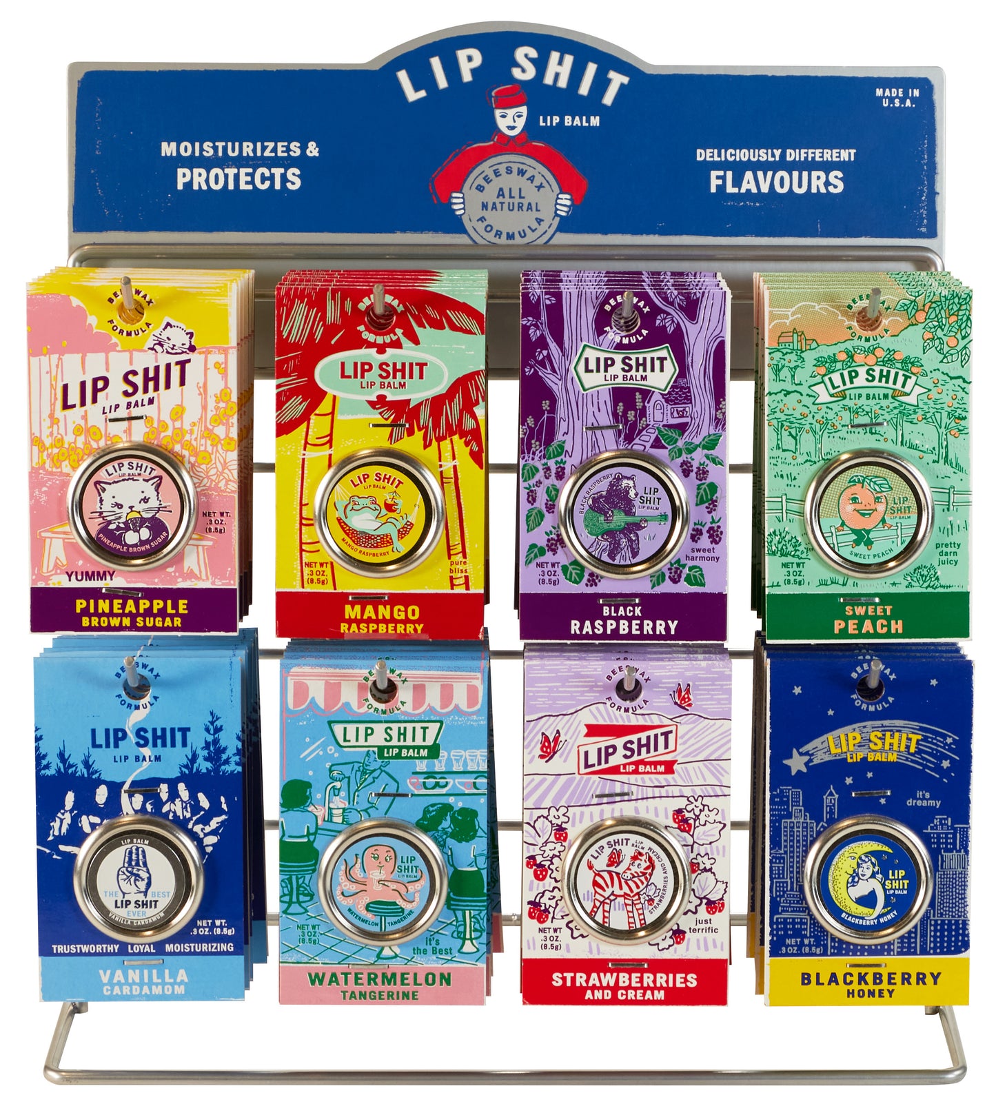 BS489 Lip Shit Counter Display Stand + Best Sellers
