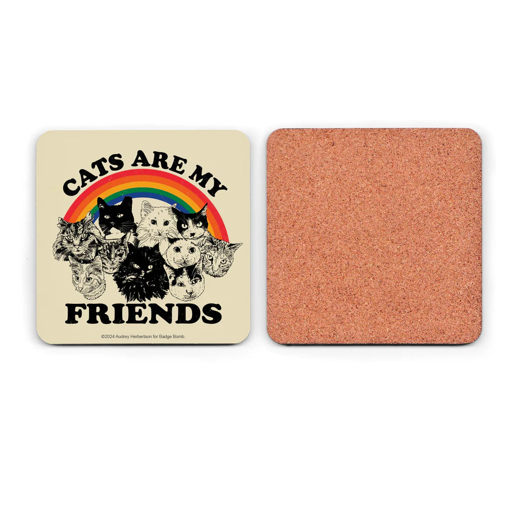 CSTBB31 Cats Are My Friends Coaster