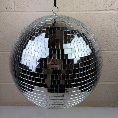 Silver Mirror Disco Ball - 40cm - Extra Large size