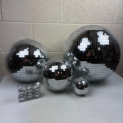 Silver Mirror Disco Ball - 40cm - Extra Large size