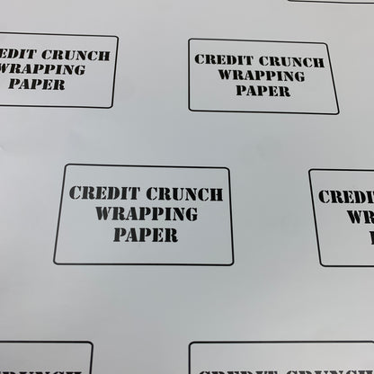 Credit Crunch Birthday Present Wrapping Paper (1 sheet)