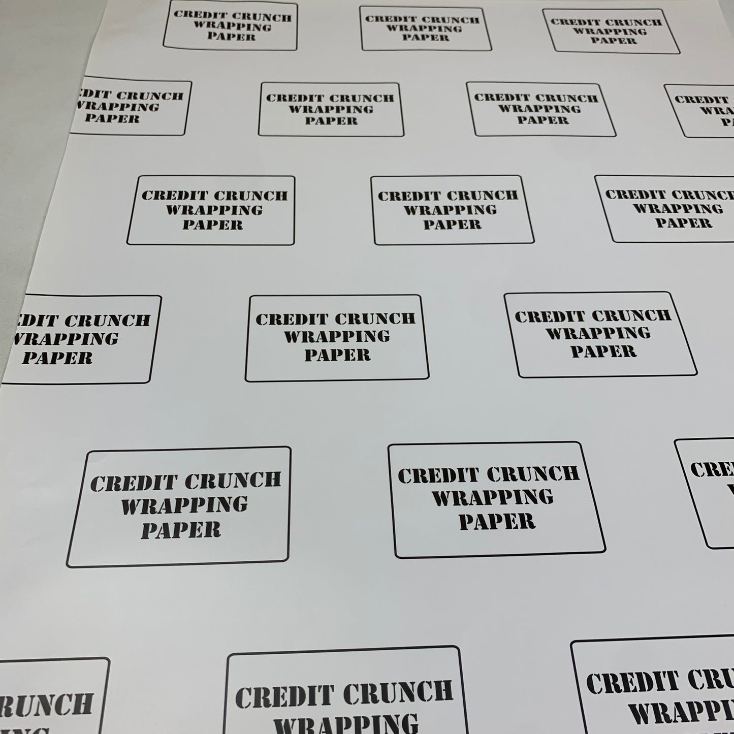 Credit Crunch Birthday Present Wrapping Paper (1 sheet)