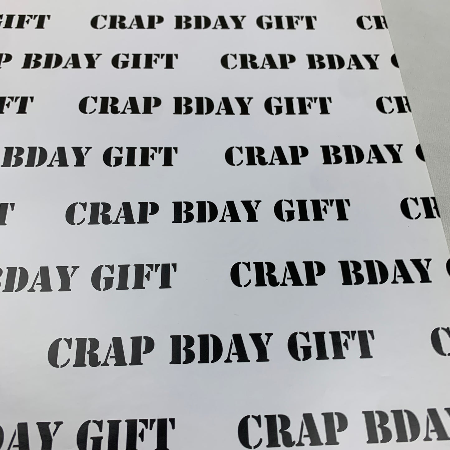 Crap Bday Gift Wrapping Paper (1 sheet)