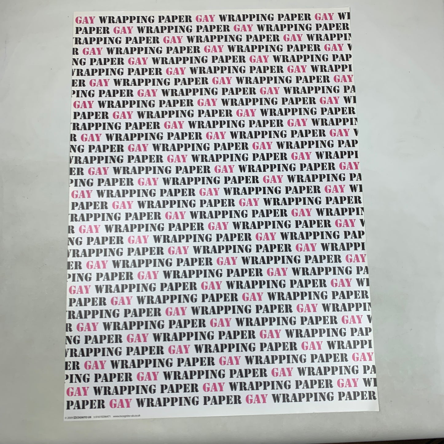 Gay Wrapping Paper (1 sheet)