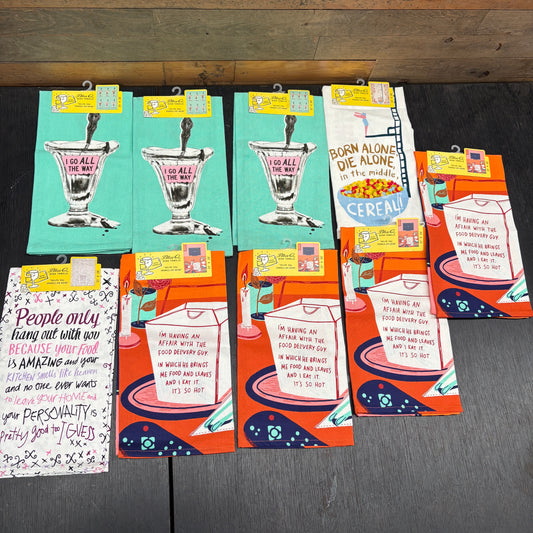 Clearance Bundle 19 - 9 printed dish towels