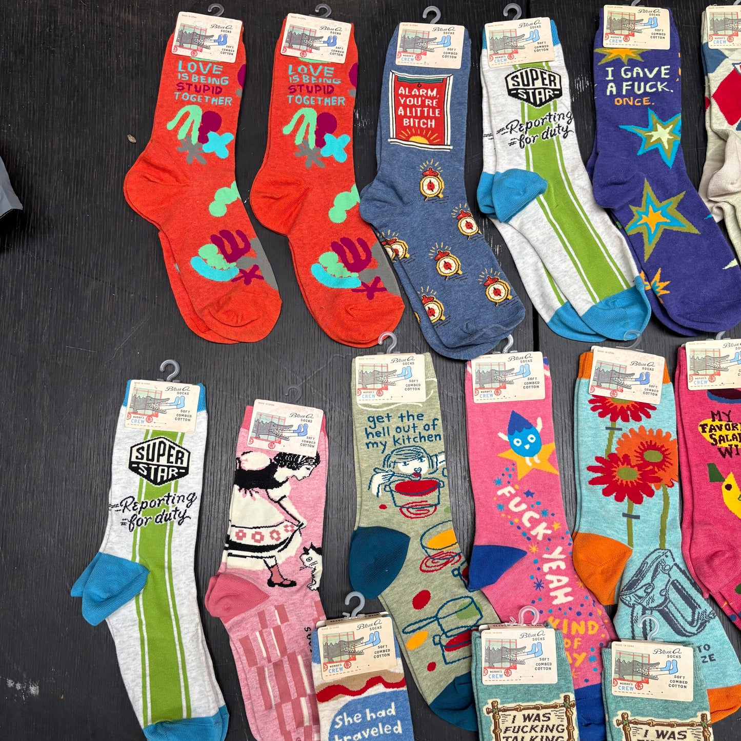 Clearance Bundle 20 -17 pairs of women's crew socks -various designs