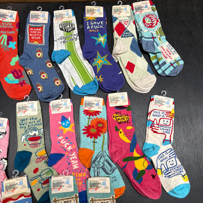 Clearance Bundle 20 -17 pairs of women's crew socks -various designs