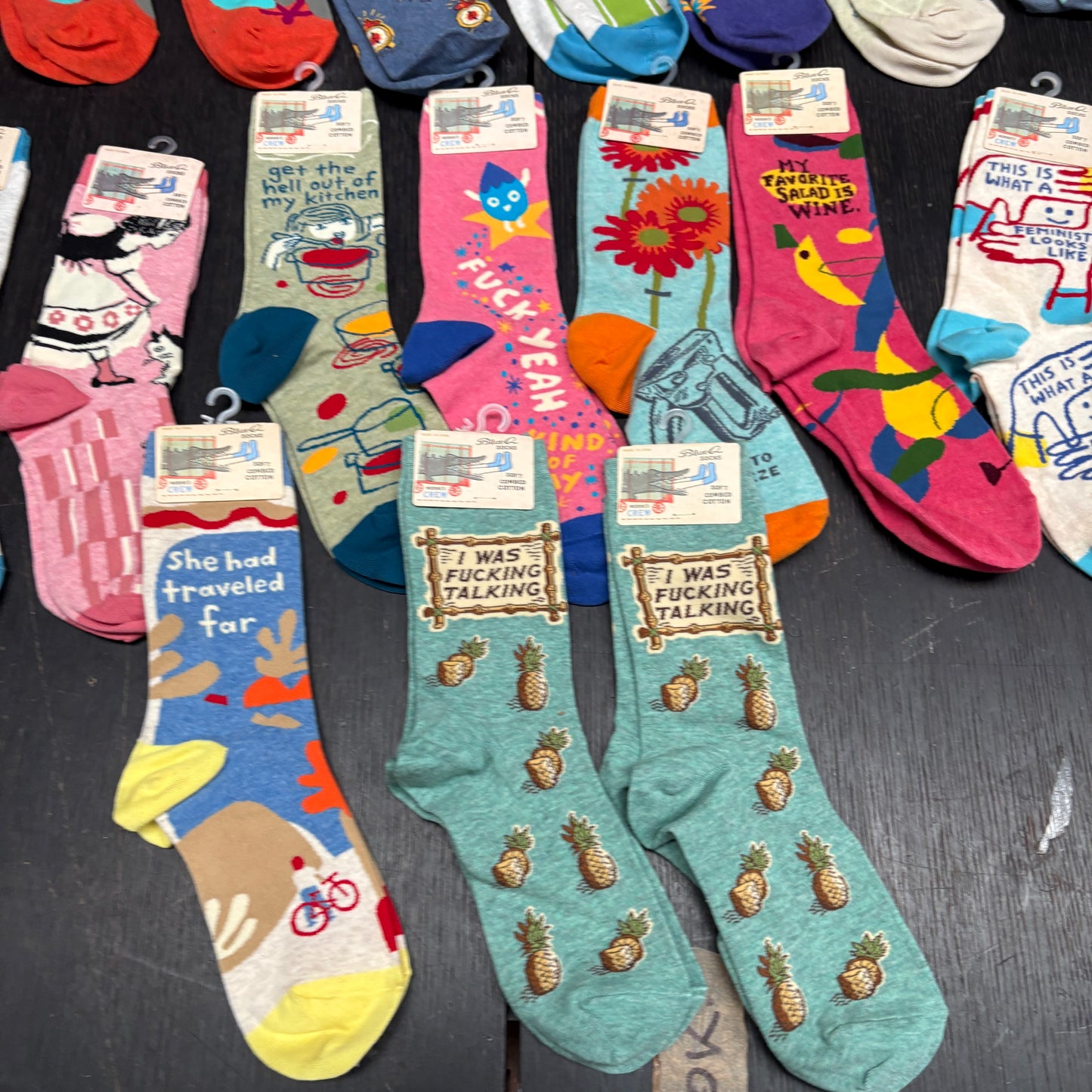 Clearance Bundle 20 -17 pairs of women's crew socks -various designs