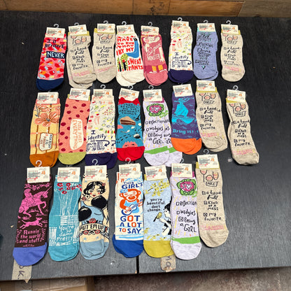 Clearance Bundle 17 - 23 pairs of women's ankle socks - various designs