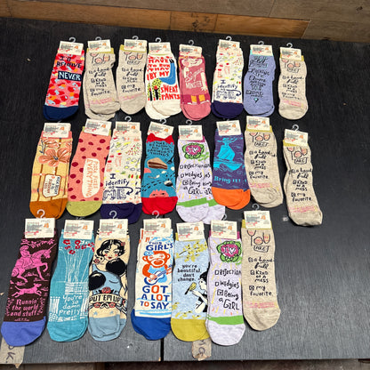 Clearance Bundle 17 - 23 pairs of women's ankle socks - various designs