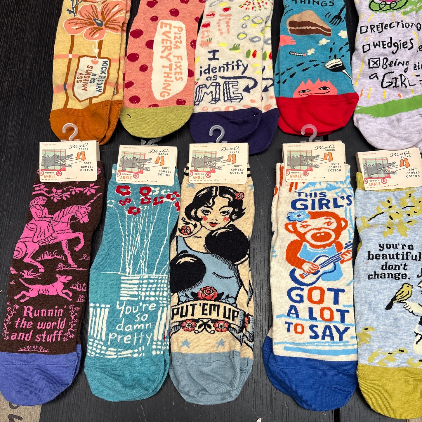 Clearance Bundle 17 - 23 pairs of women's ankle socks - various designs