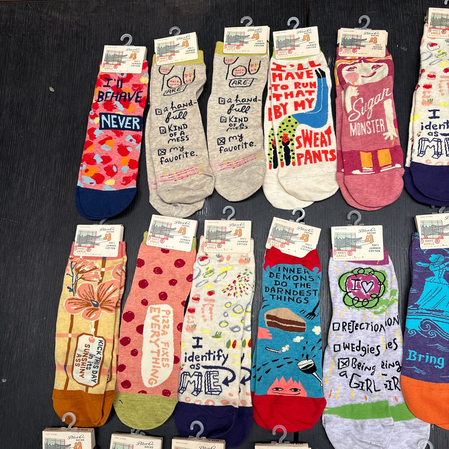 Clearance Bundle 17 - 23 pairs of women's ankle socks - various designs