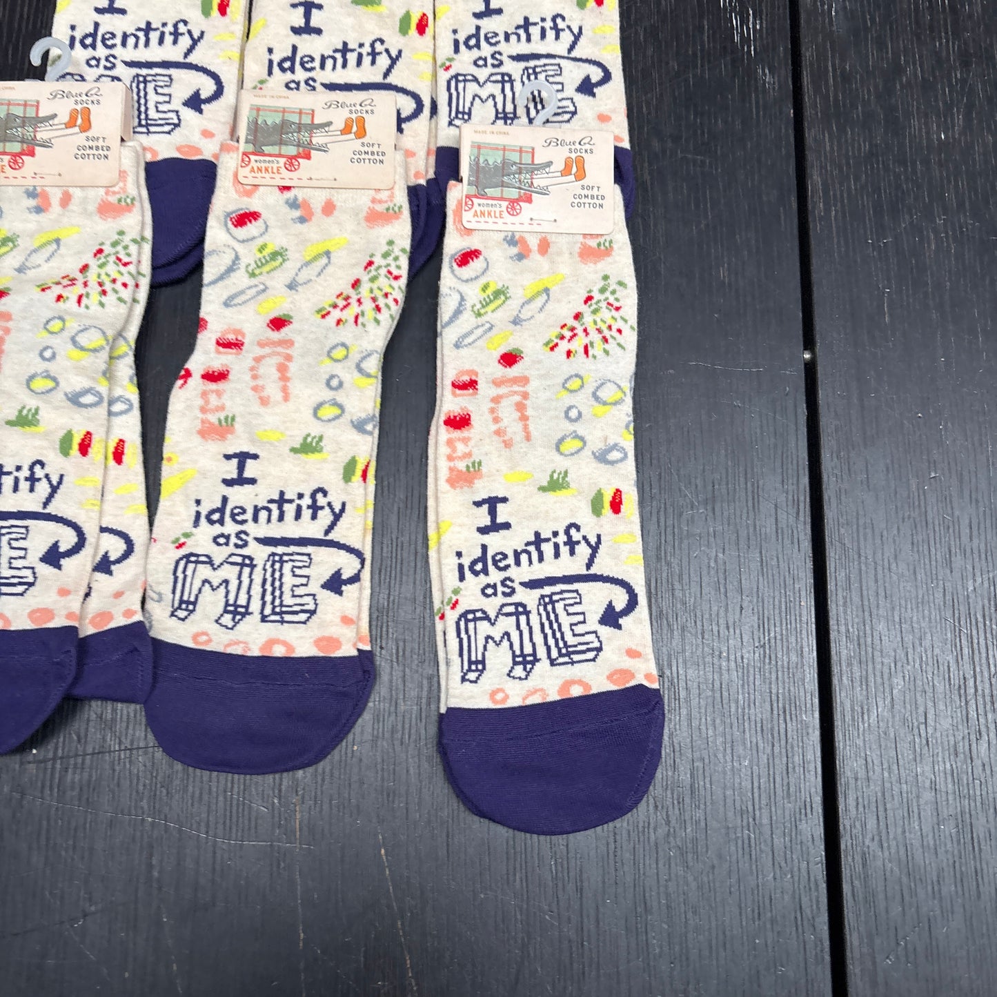 Clearance Bundle 9  - 6 pairs of I Identify as me Ankle Socks