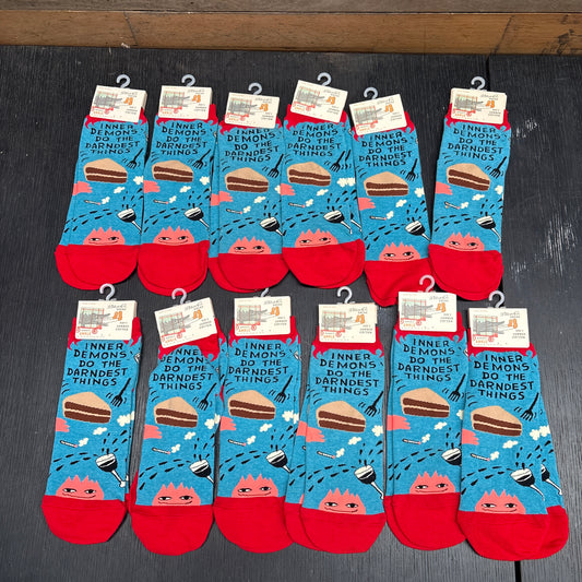 Clearance Bundle 11  - 12 pairs of inner demon ankle socks