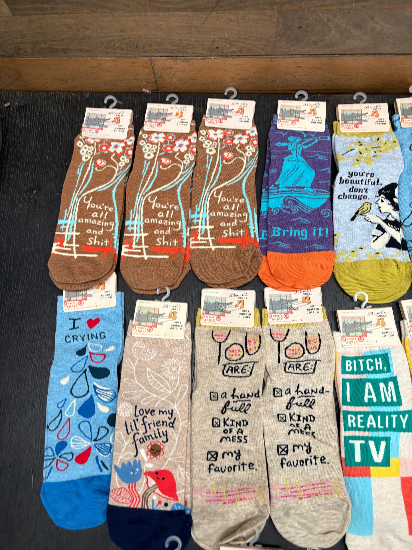 Clearance Bundle 12  - 17 Pairs of ankle socks - various designs