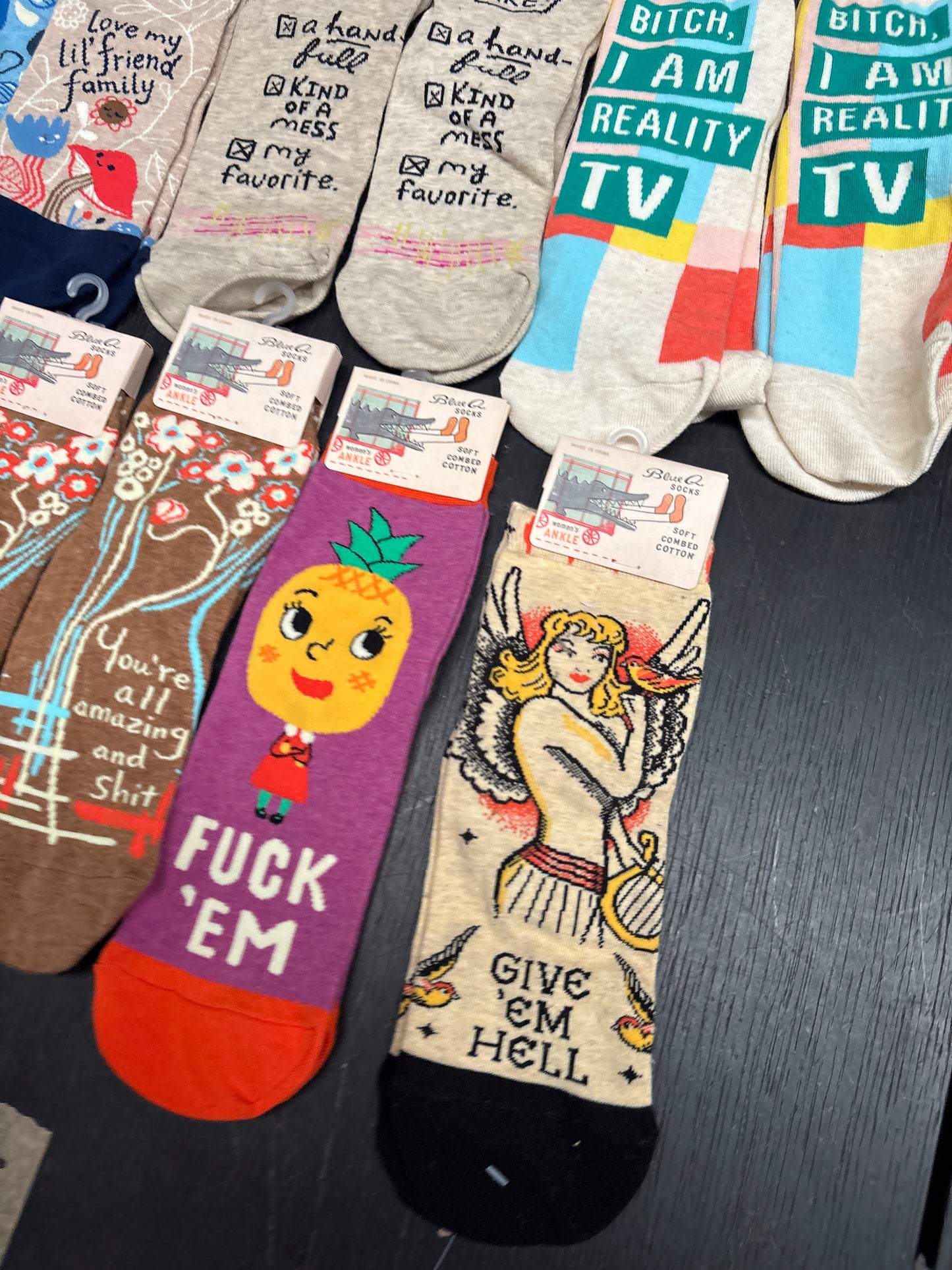 Clearance Bundle 12  - 17 Pairs of ankle socks - various designs