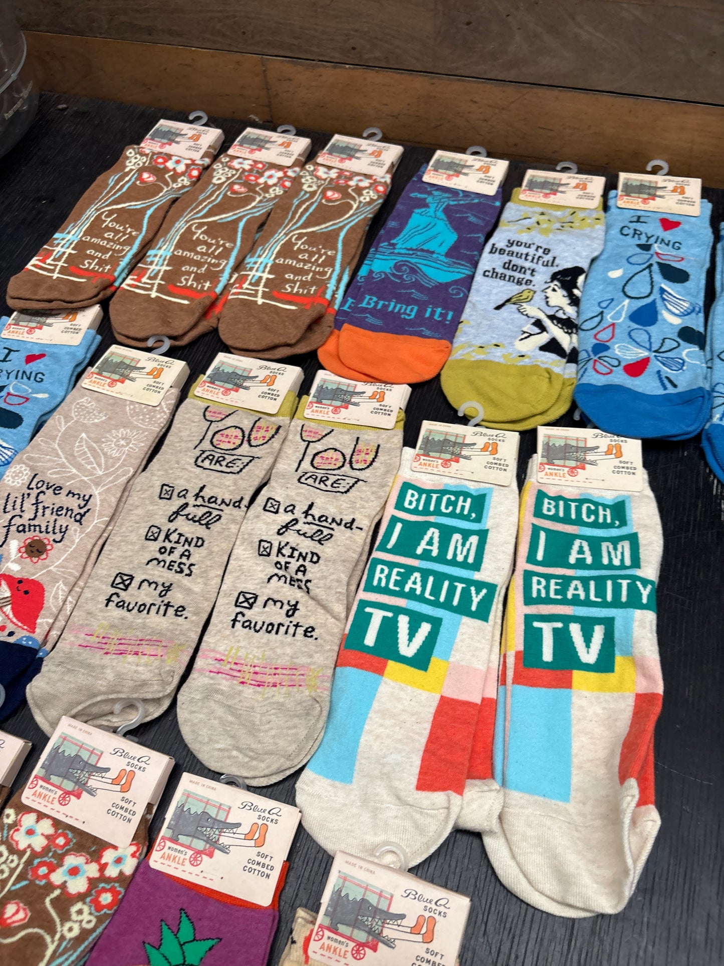Clearance Bundle 12  - 17 Pairs of ankle socks - various designs