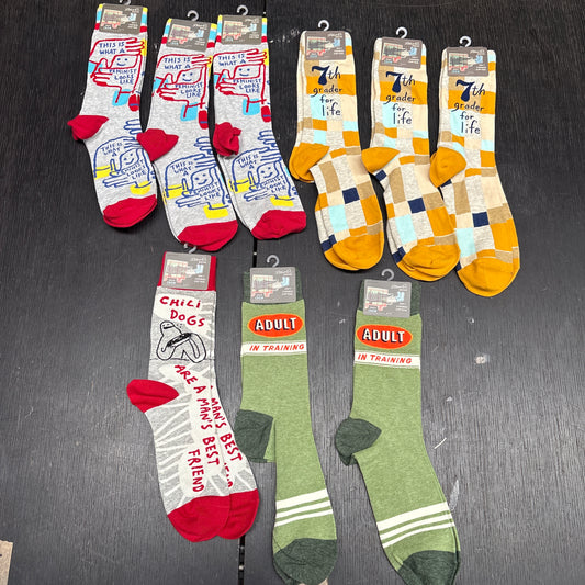 Clearance Bundle 15  - 9 pairs of men's socks - mixed designs