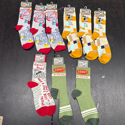 Clearance Bundle 15  - 9 pairs of men's socks - mixed designs
