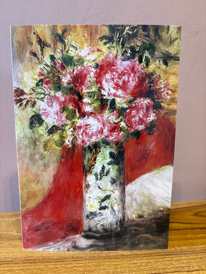 Tushita Card Auguste Renoir Roses in a Vase, 1876