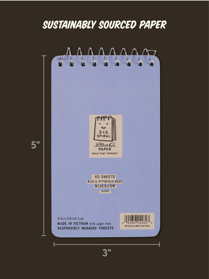 I Love To Go With The Flow. My Flow, Not Yours 3x5 Spiral Notebook by Blue Q – image 5
