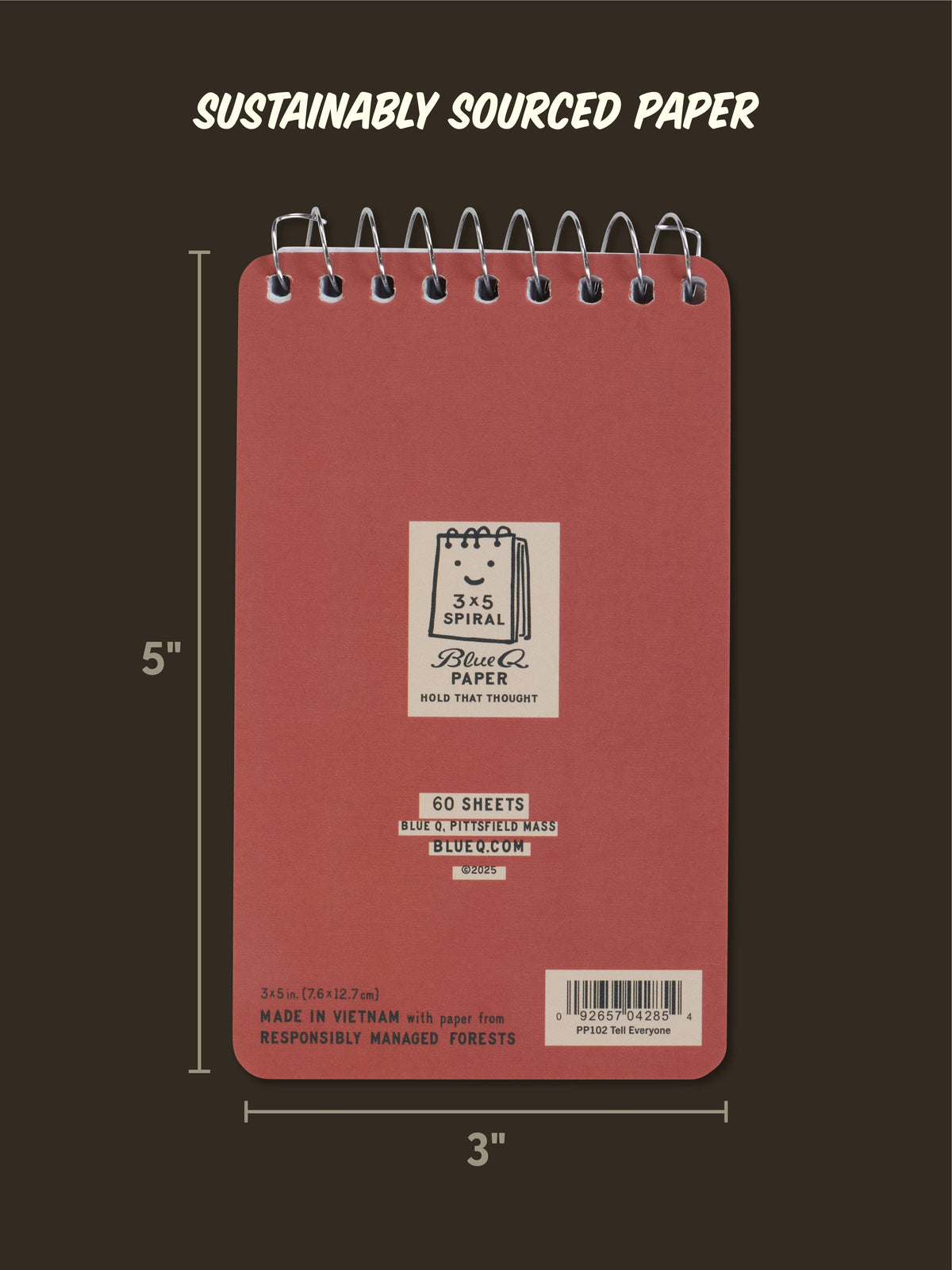 Just Between You And Me I'm Gonna Tell Everyone 3x5 Spiral Notebook by Blue Q – image 4