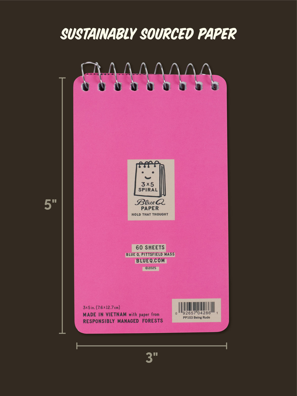 Sorry For Being Rude. I Have This Thing Where I'm Rude 3x5 Spiral Notebook by Blue Q – image 4