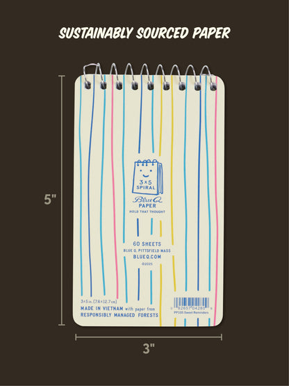 Sweet Little Reminders For My Stupid Husband 3x5 Spiral Notebook by Blue Q – image 5
