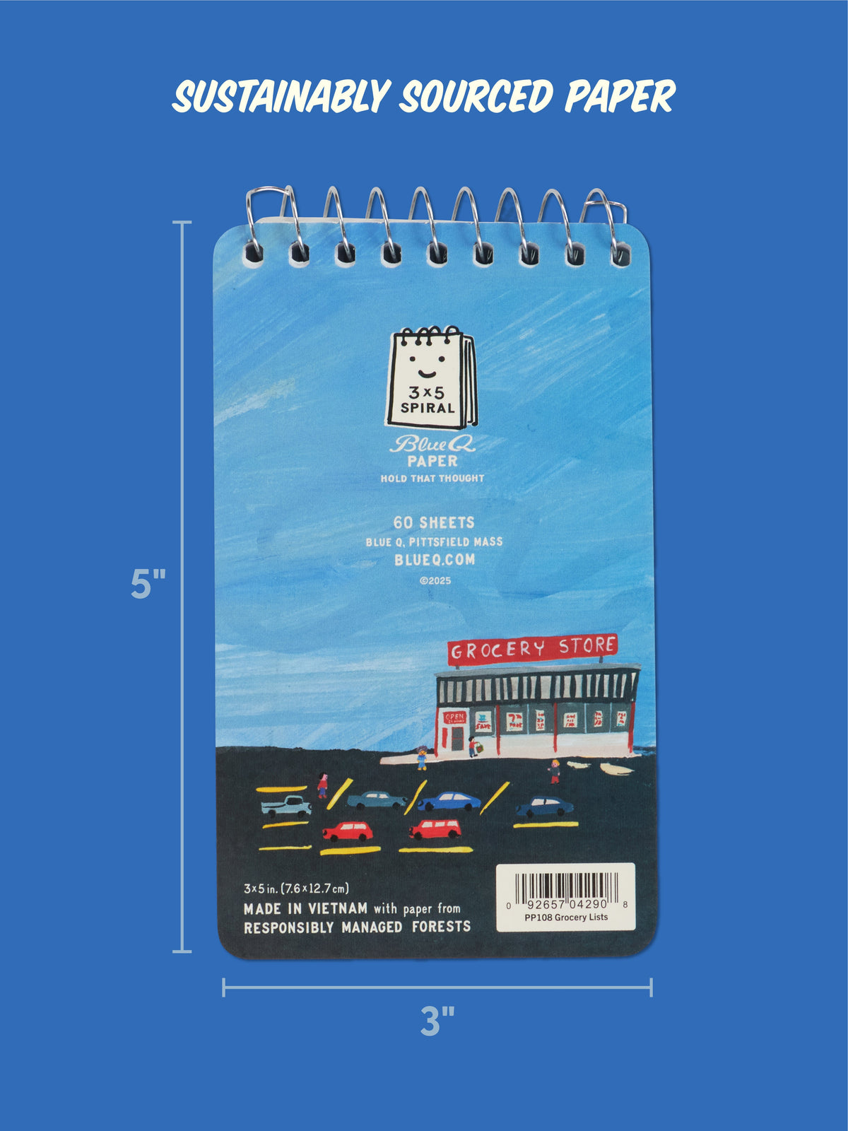 When I Go, I Want To Be Remembered For My Grocery Lists 3x5 Spiral Notebook by Blue Q – image 5