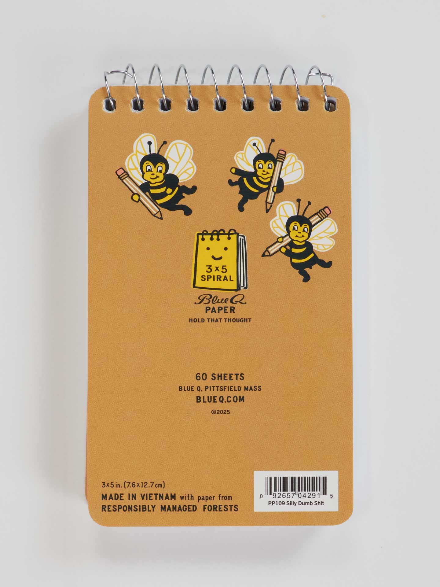 PP109 Silly Dumb Shit 3x5 Spiral Notebook