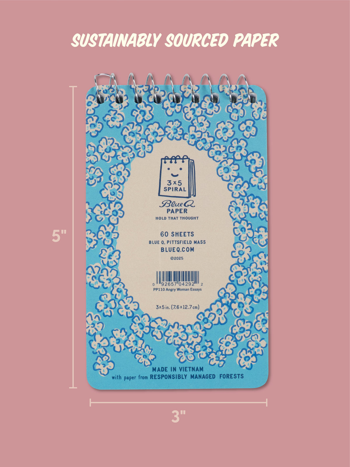 Angry Woman Essays 3x5 Spiral Notebook by Blue Q – image 5
