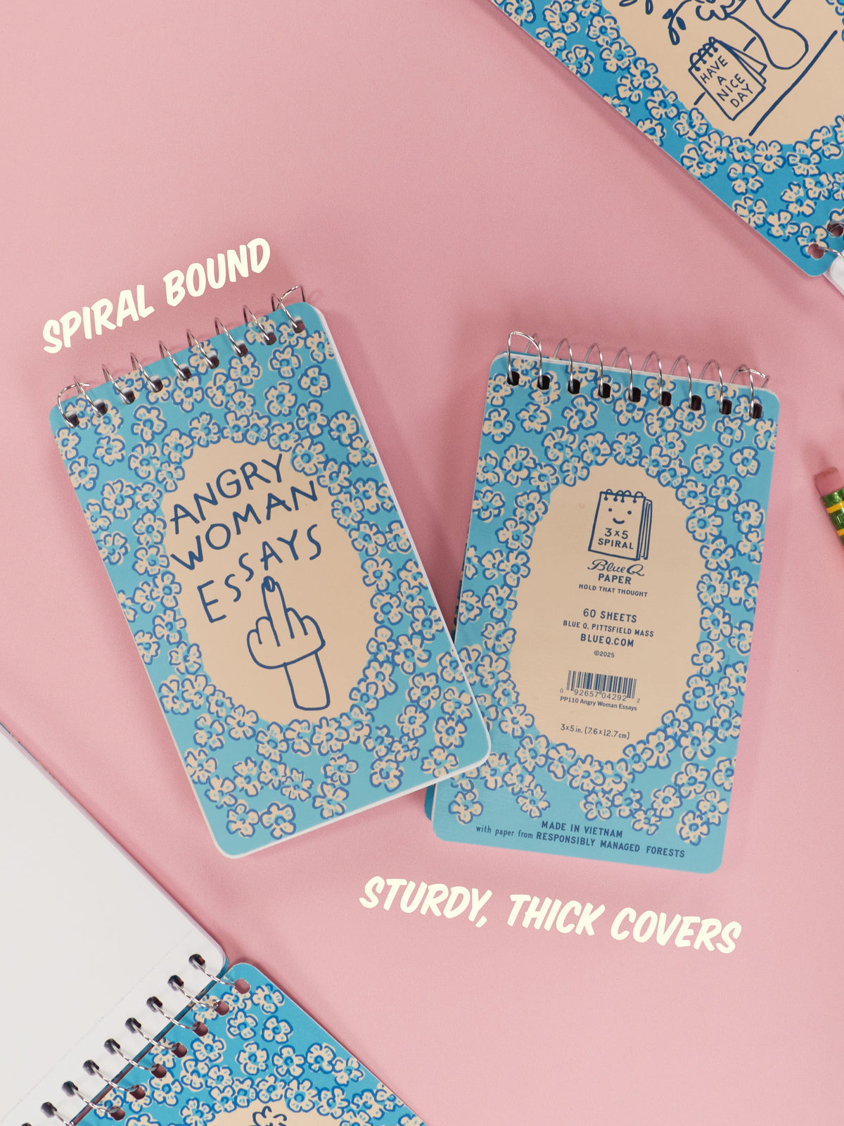 Angry Woman Essays 3x5 Spiral Notebook by Blue Q – image 4