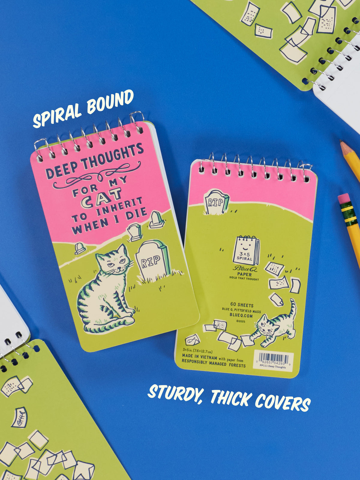 Deep Thoughts For My Cat To Inherit When I Die 3x5 Spiral Notebook by Blue Q – image 6