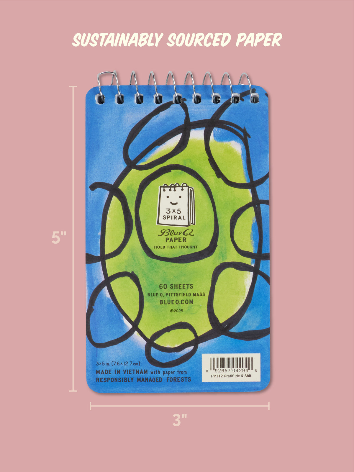 Gratitude & Shit. Plus A Few Things That Piss Me Off 3x5 Spiral Notebook by Blue Q – image 5