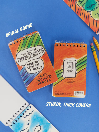 The Art Of Procrastination. Have You Seen My Pencil? No, My Good Pencil 3x5 Spiral Notebook by Blue Q – image 5