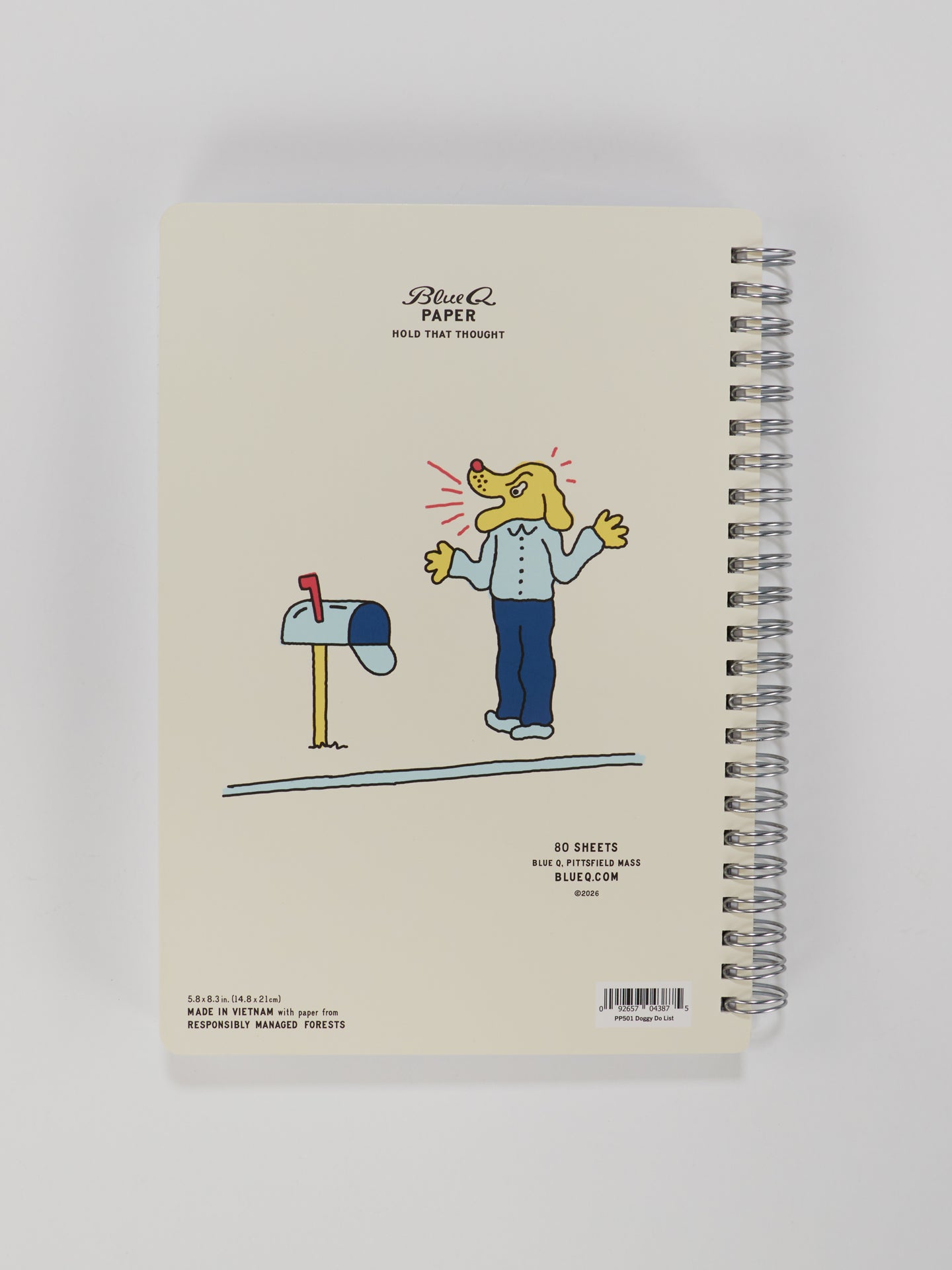Doggy Do List 6x8 Spiral Notebook - Back