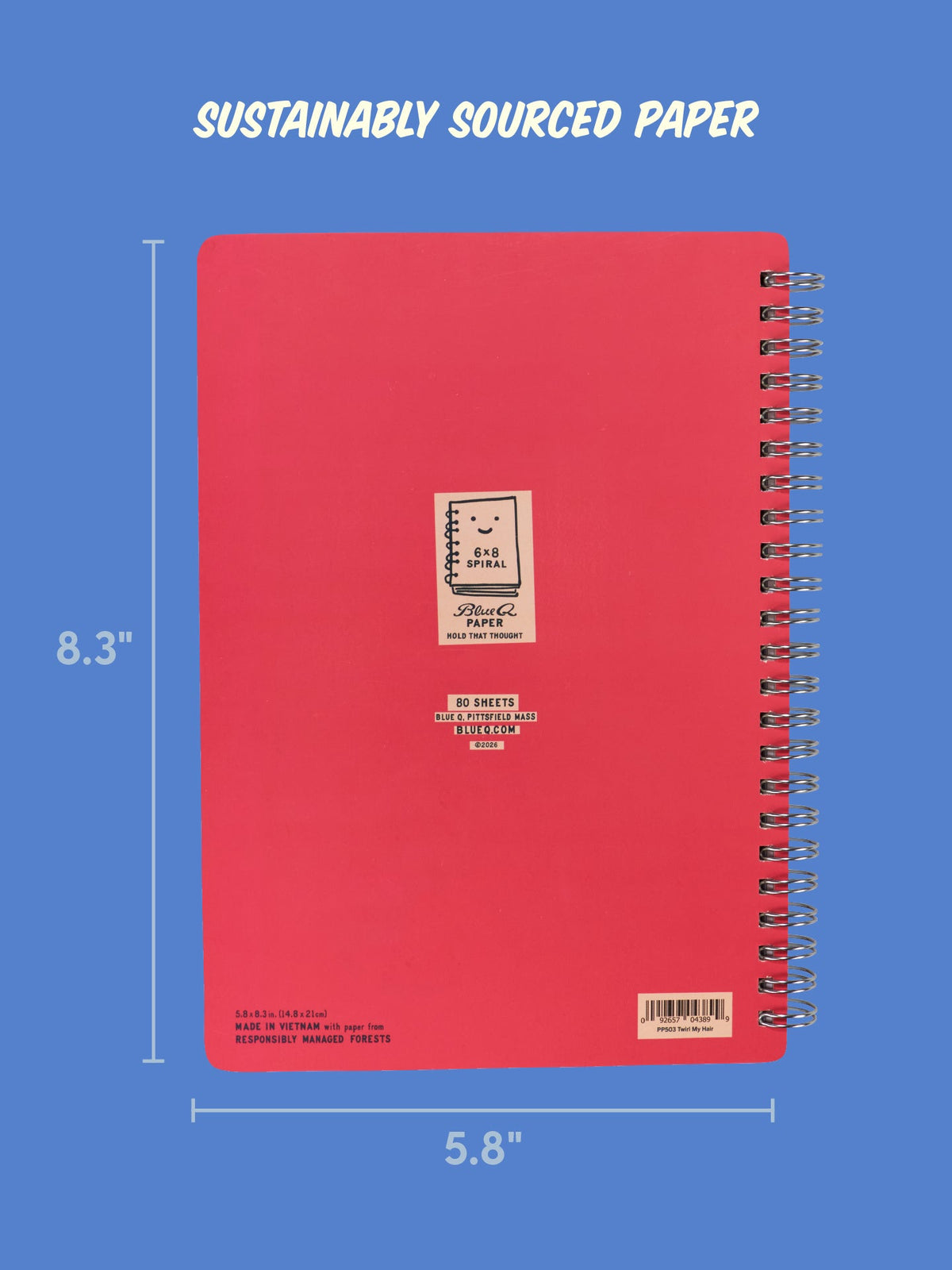 I Was Put On This Earth To Twirl My Hair And Disagree 6x8 Spiral Notebook by Blue Q – image 3