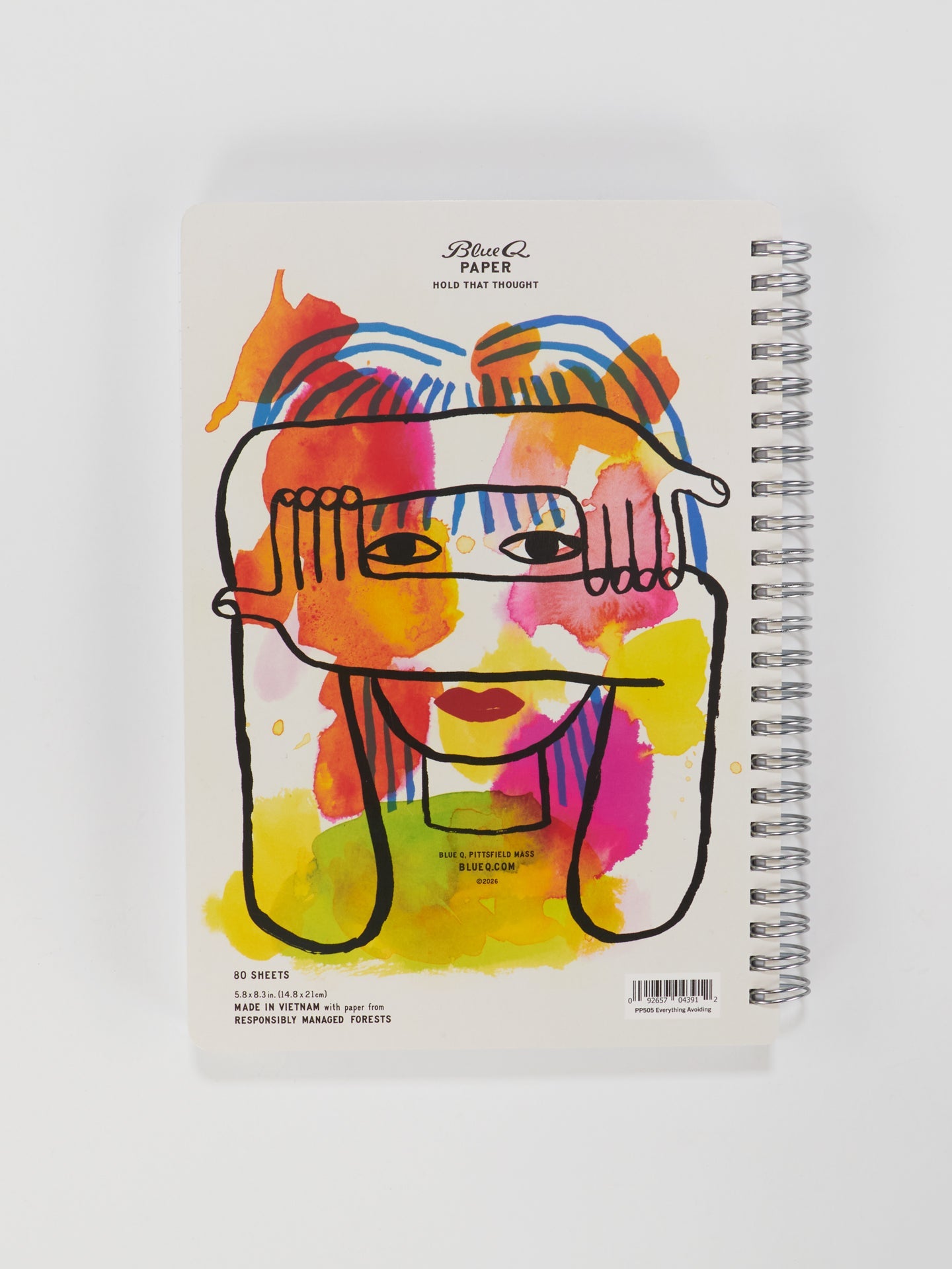 Everything I'm Avoiding (Alphabetized) 6x8 Spiral Notebook - Back
