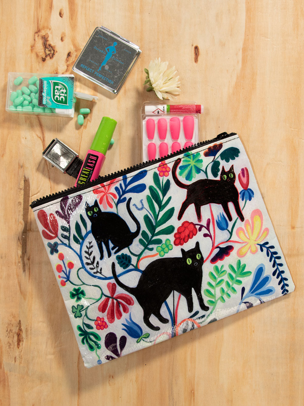 QA256 Here Kitty Zipper Pouch