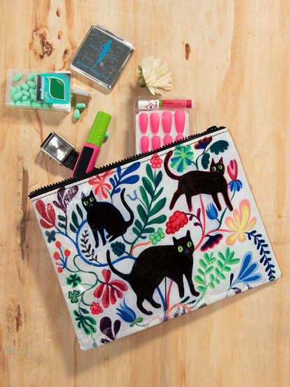 QA256 Here Kitty Zipper Pouch