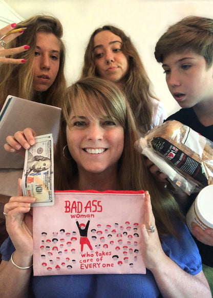 QA282 Bad Ass Woman Zipper Pouch